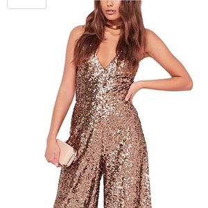 Gold sequin jumpsuit